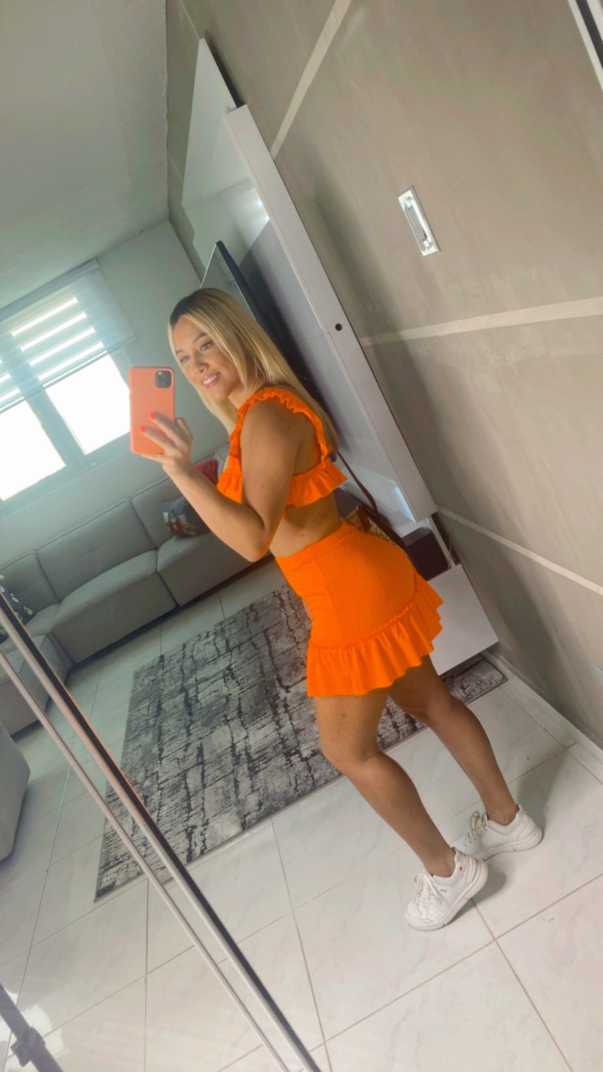 Orange Ruffle Set