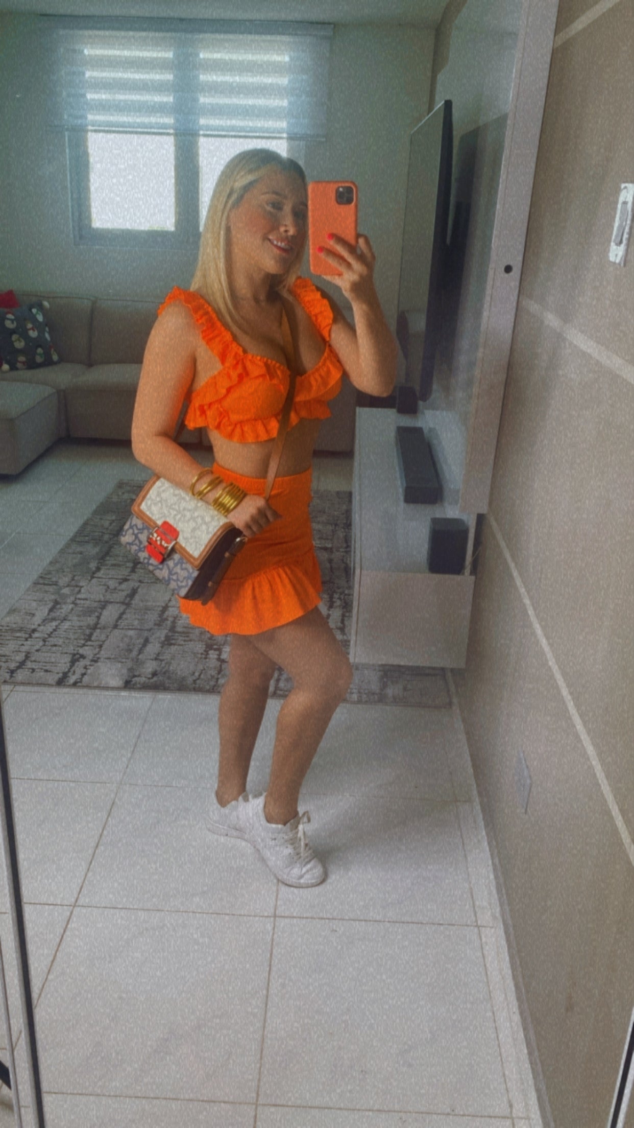 Orange Ruffle Set